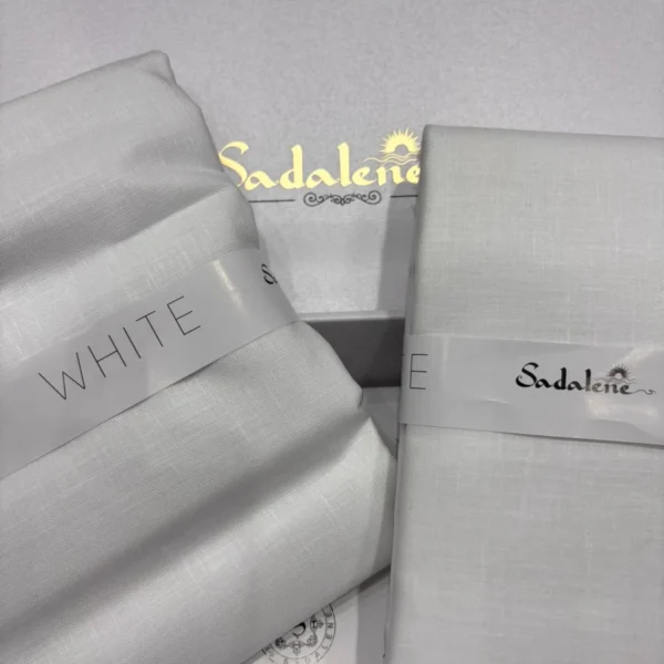 Sadalene Linen Cotton Jodi Pack White Pant / White Shirt Combo Fabric
