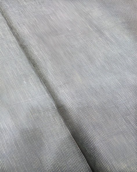 Linen Tree Men’s Pure Linen 40 LEA Solids Unstitched Suiting Fabric (Silver Chalice)