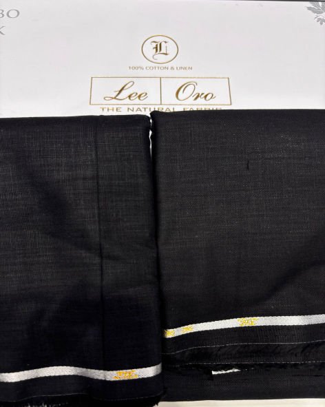 Lee Ora Brand Linen Cotton 100% Fully Black Pair
