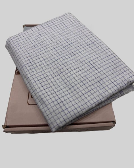 Linen Legacy Cotton Linen Checks Shirting Fabric (Platinum)