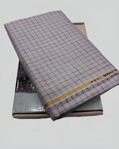 Linen Legacy Cotton Linen Checks Shirting Fabric (Granite)