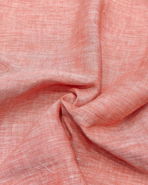 60 Lea Peach Plain Shirting by Raymond (100% Pure European Linen)