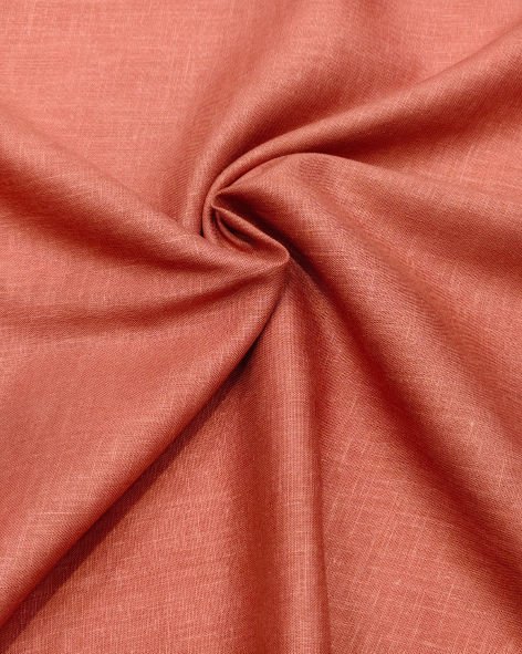 60 Lea Earthy Salmon Plain Shirting by Linen World (100% Pure European Linen)